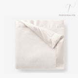 White Satin Trim Flannel Fleece Baby Stroller Blanket