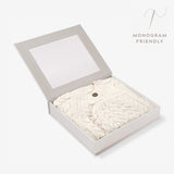 Whisper White Horseshoe Cable Knit Cardigan & Hat Baby Boxed Gift Set