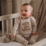 Teddy Bear Knit Baby Jumpsuit