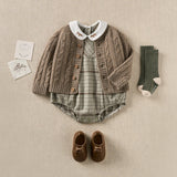 Heritage Plaid Embroidered Collar Bubble