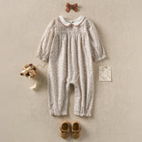 Berry Vines Peter Pan Collar Jumpsuit
