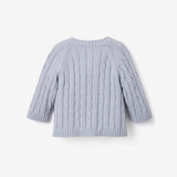 Light Blue Cable Knit Baby Sweater