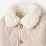 Taupe Organic Muslin Quilted Jacket