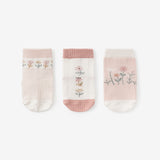 Floral Non Slip Baby Sock Set 3pk