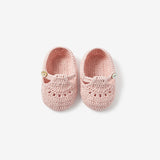 Blush T-Strap Hand Crocheted Baby Booties