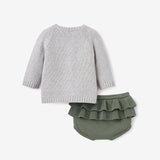 Santa Baby Sweater + Ruffle Bloomer Set