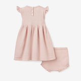 Bunny Flutter Sleeve Knit Baby Dress