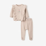 Pony Meadow Heart Sweater & Footed Pant Set